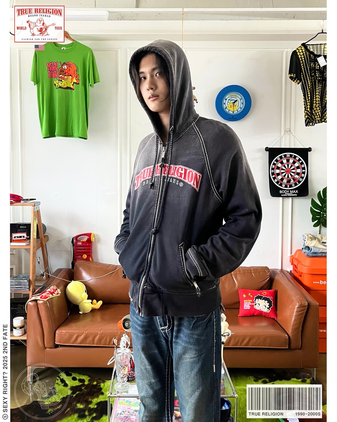 90-00s True Religion USA Hood Zip-up JK 상품이미지1
