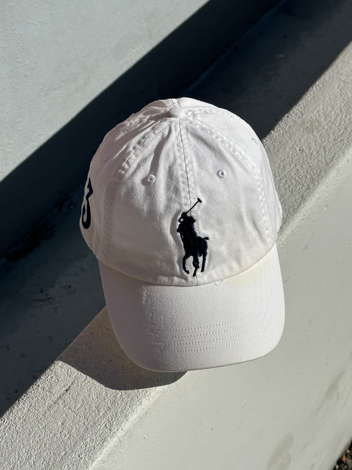 [F] 폴로 랄프로렌 빅로고 화이트 볼캡 모자 상품이미지1