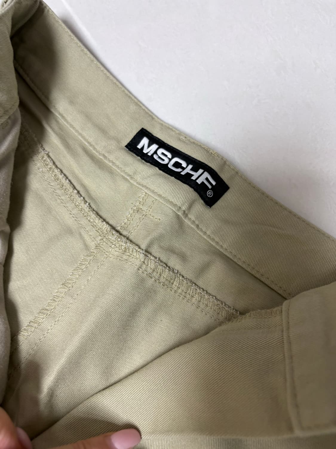 미스치프 에이프런 포켓 워크팬츠 카키 베이지  상품이미지4