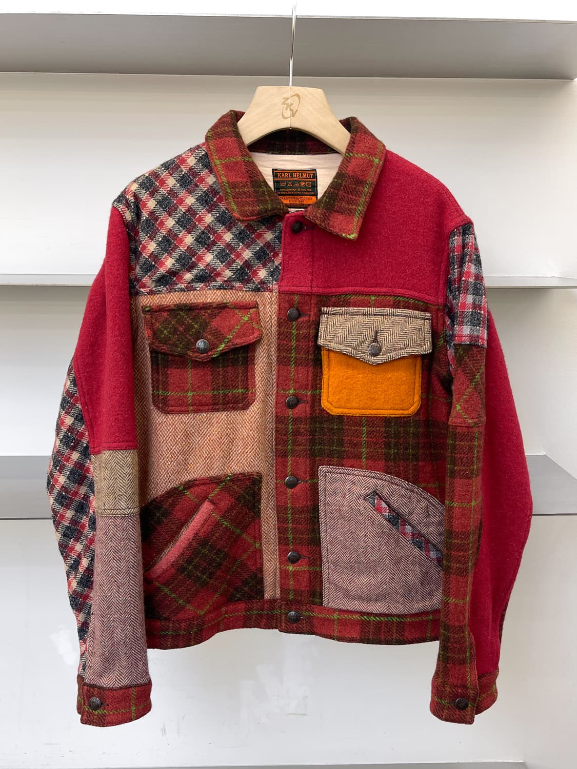 칼 헬무트 x 해리스 트위드 패치워크 울 트러커 자켓 상품이미지1