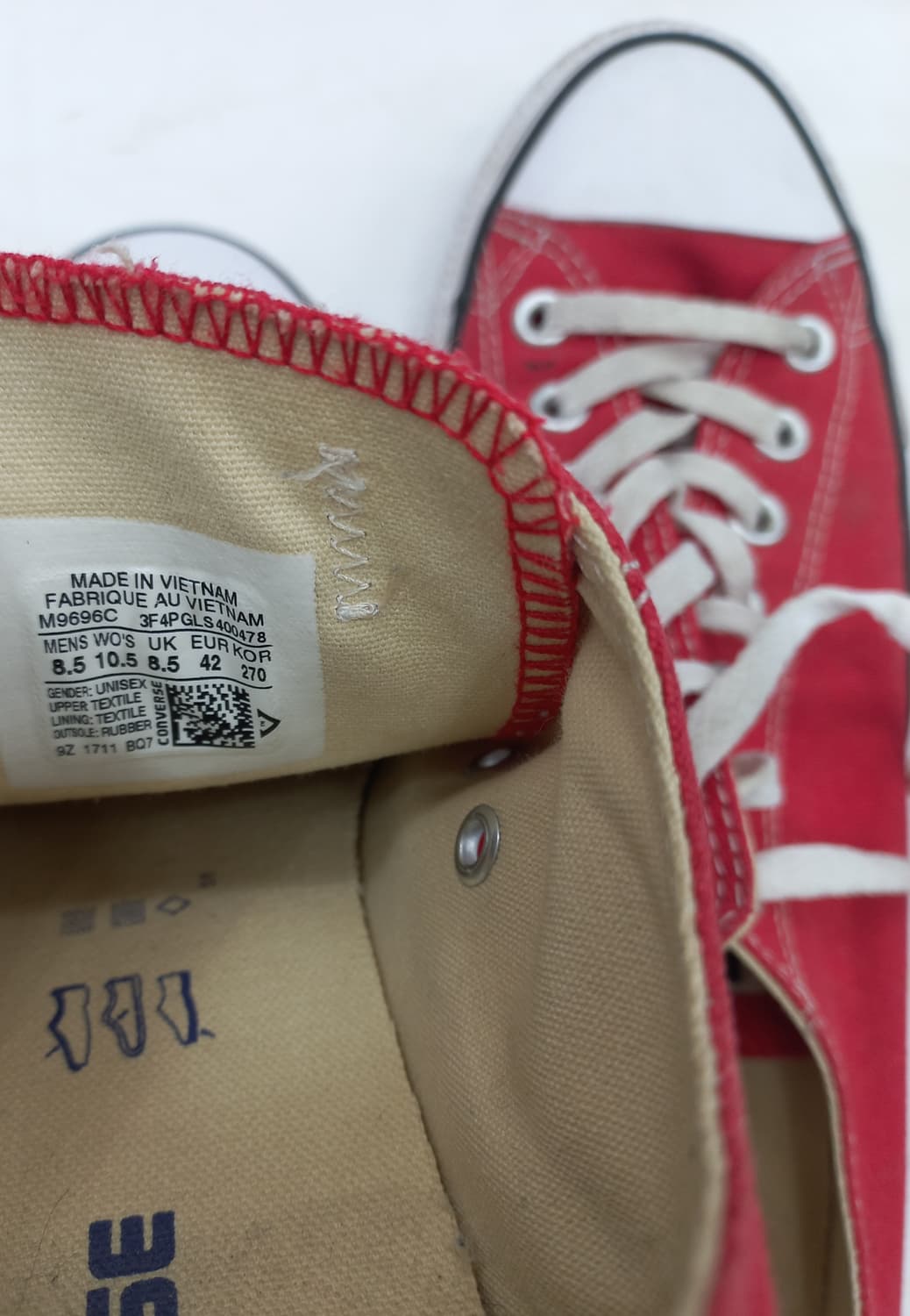 컨버스 올스타 로우 레드 270mm 상품이미지2