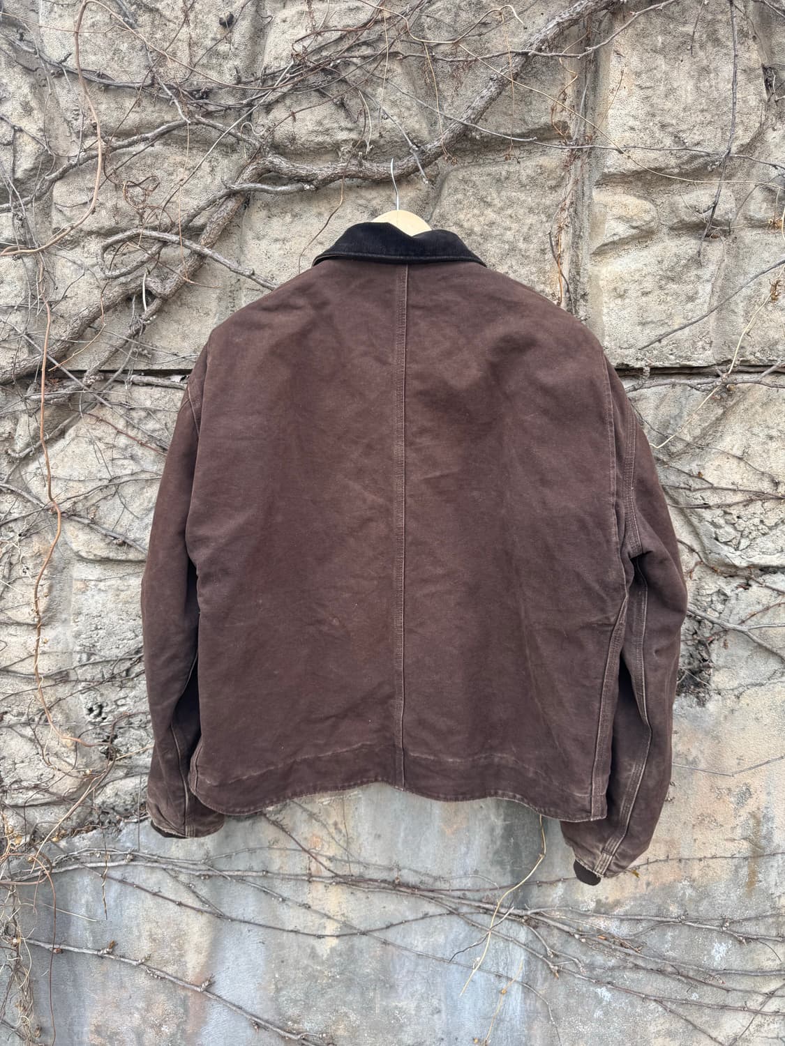 칼하트 빈티지 j164 다크브라운 페이딩 디트로이트 워크 자켓 상품이미지2