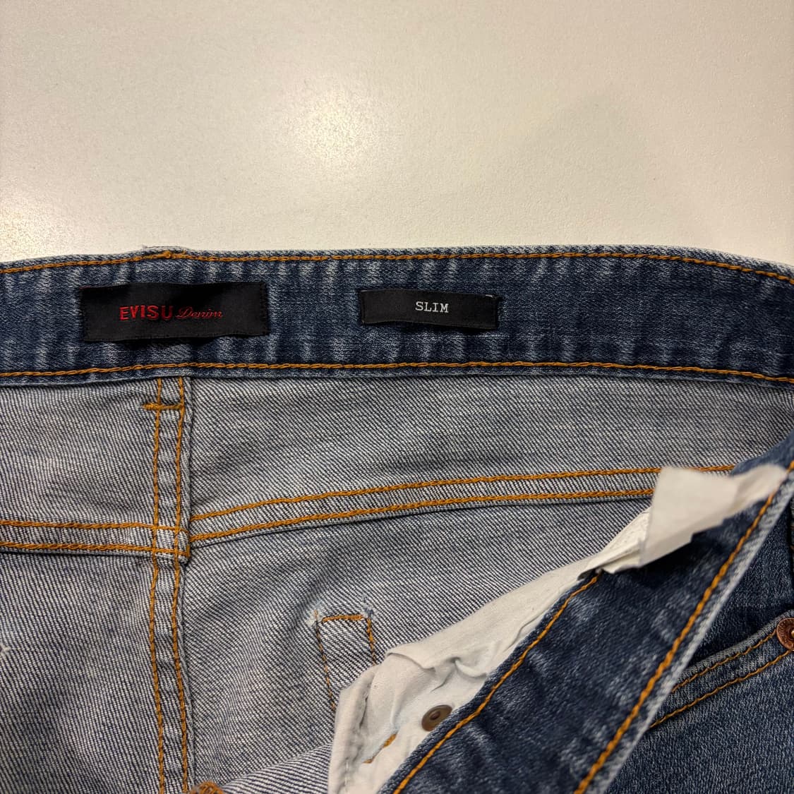 [34] EVISU 에비수 백포켓 자수 청바지 데님 팬츠 D131 상품이미지8