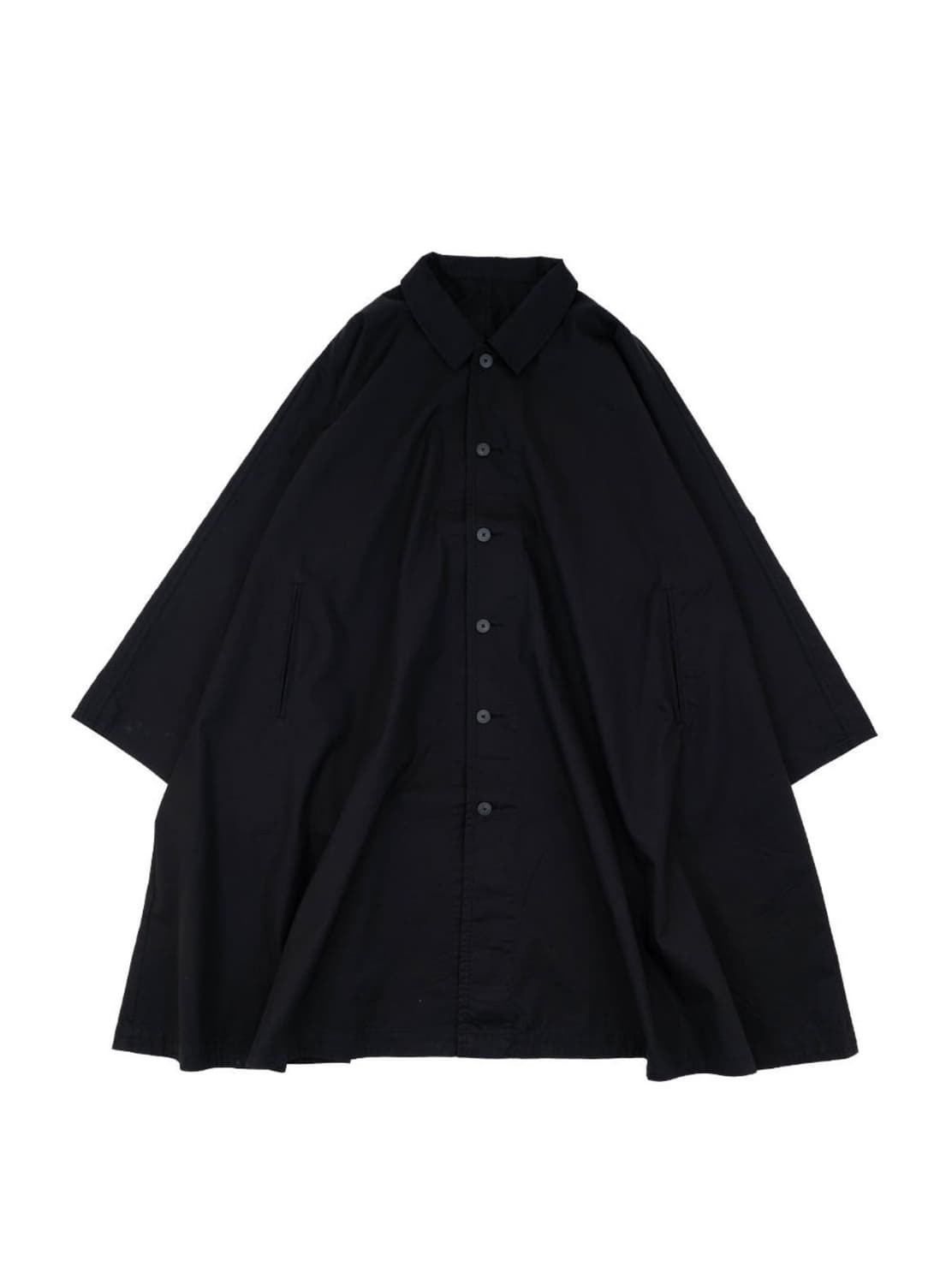 Porter classic 개버딘 스윙 코트 블랙 상품이미지1