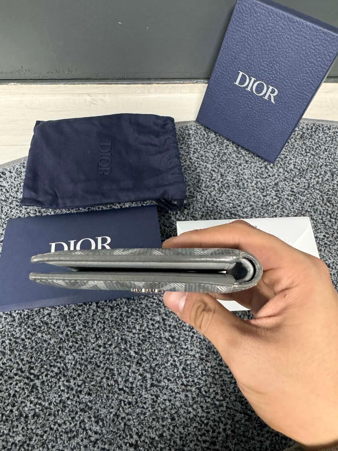 디올 다이아몬드 반지갑 (풀구성,상태최상) 상품이미지3