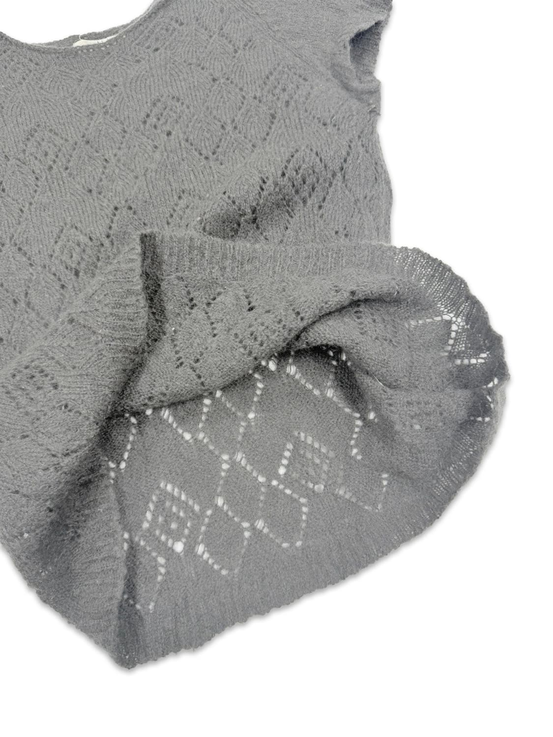 빈티지 그레이 모리 레이어드 반팔 모헤어 니트 상품이미지4