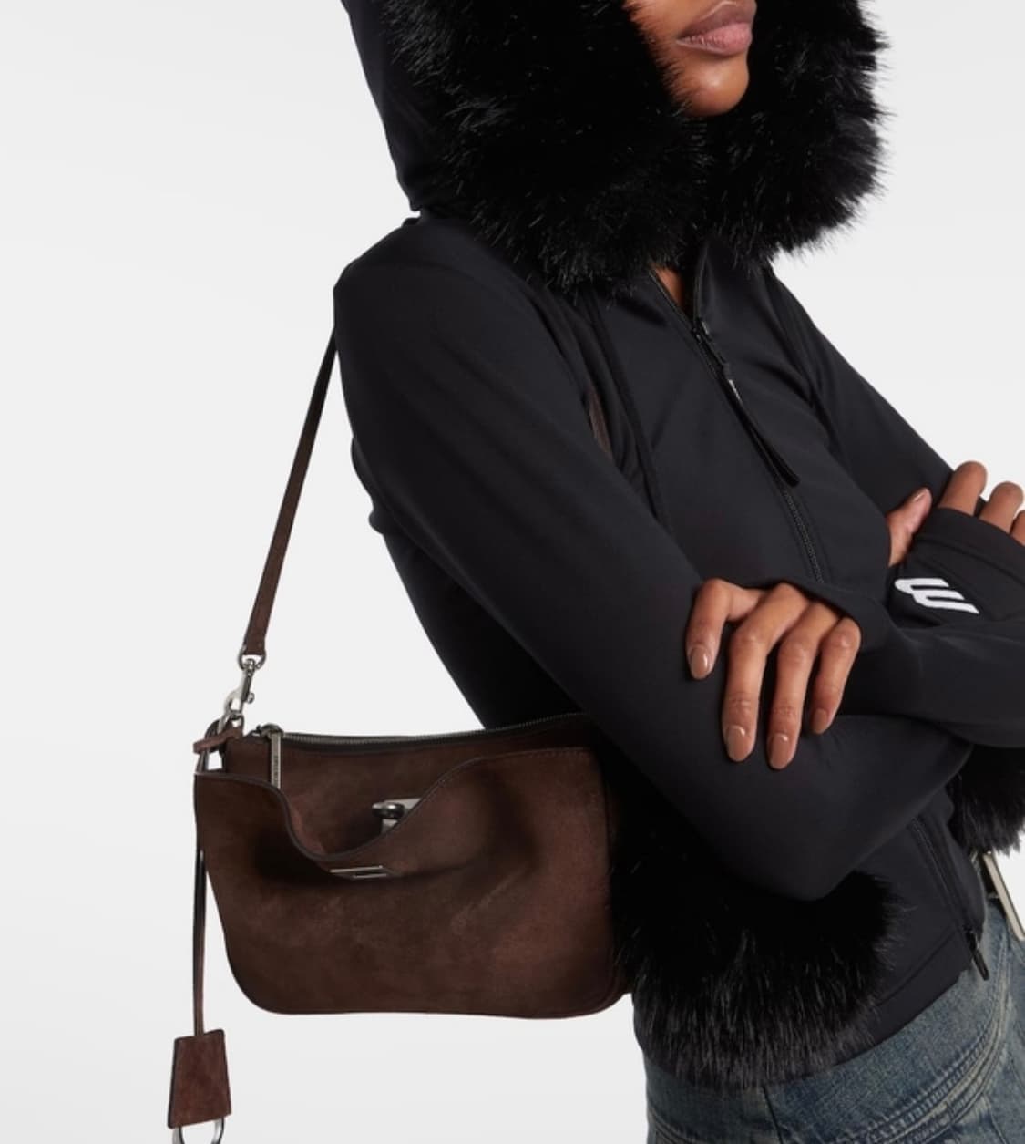 발렌시아가 로데오 슬링 포쉐트 브라운 상품이미지2