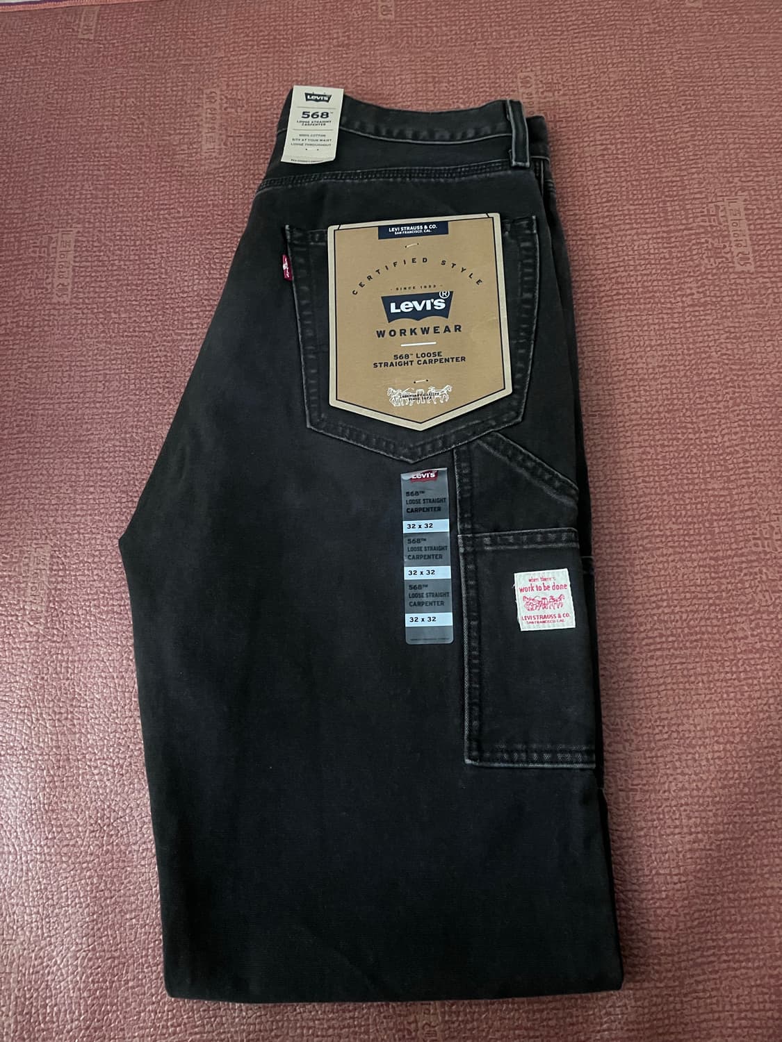 리바이스 남성 568 루즈 스트레이트 카펜터 데님 팬츠 558490065 상품이미지4