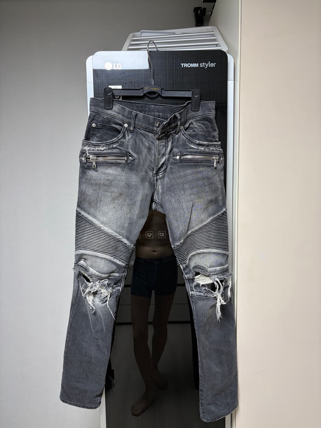 발망 디스트로이드 바이커진 그레이 size 30 상품이미지2