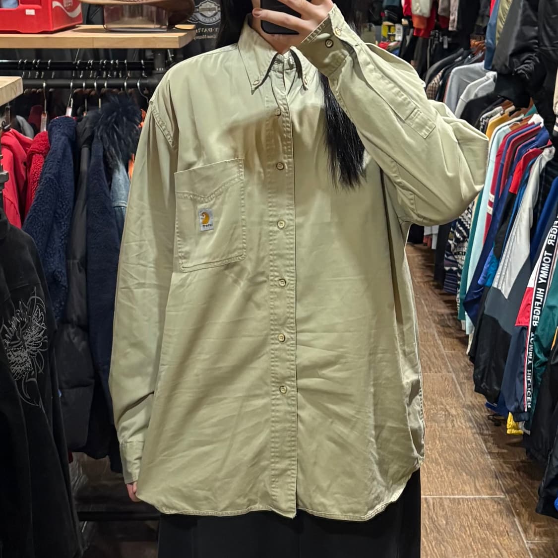 [HI] Carhartt 칼하트 긴팔셔츠 샌드베이지 상품이미지1