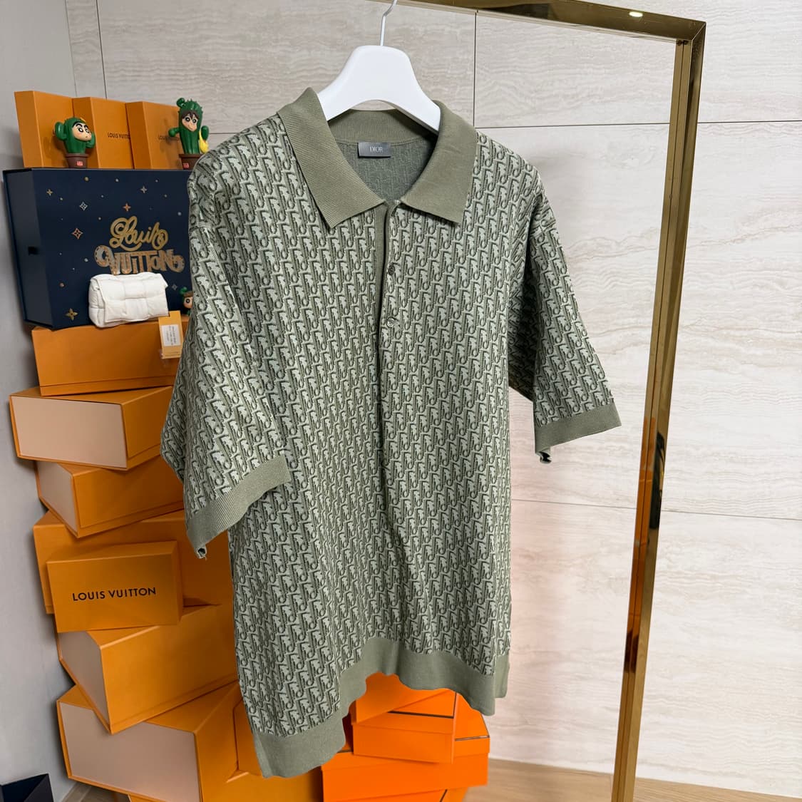 [2XL사이즈]디올 오블리크 코튼 자카드 폴로 반팔 셔츠 상품이미지2