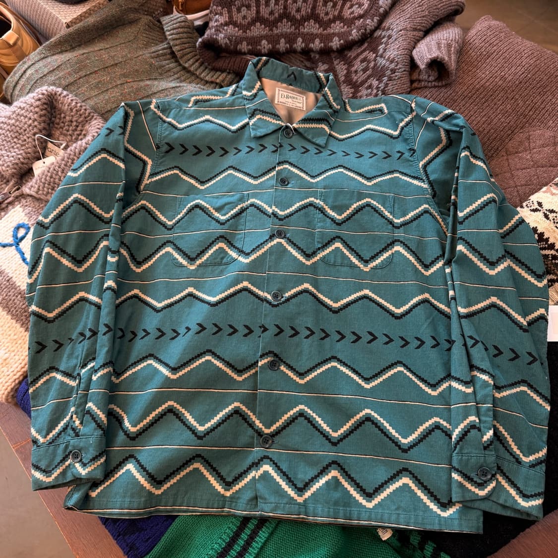 라디올 made in japan 코듀로이 에스닉 셔츠 상품이미지1