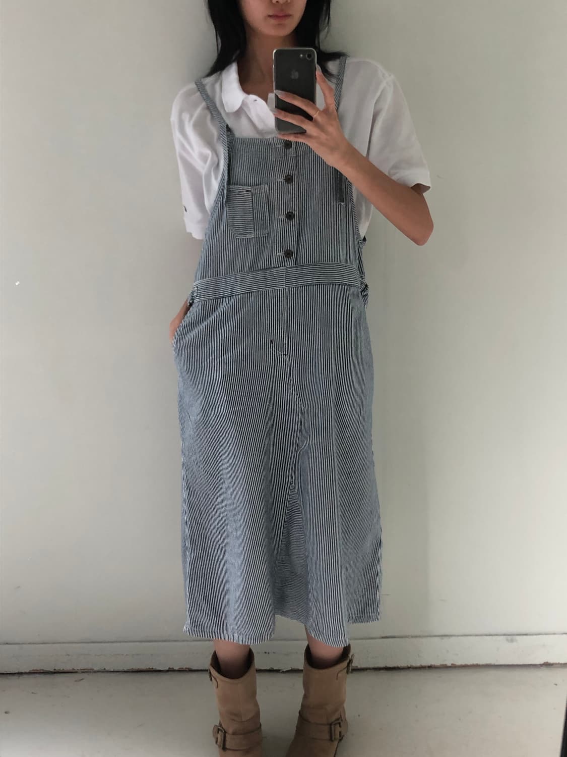 일본빈티지 히코리 데님 원피스 상품이미지1