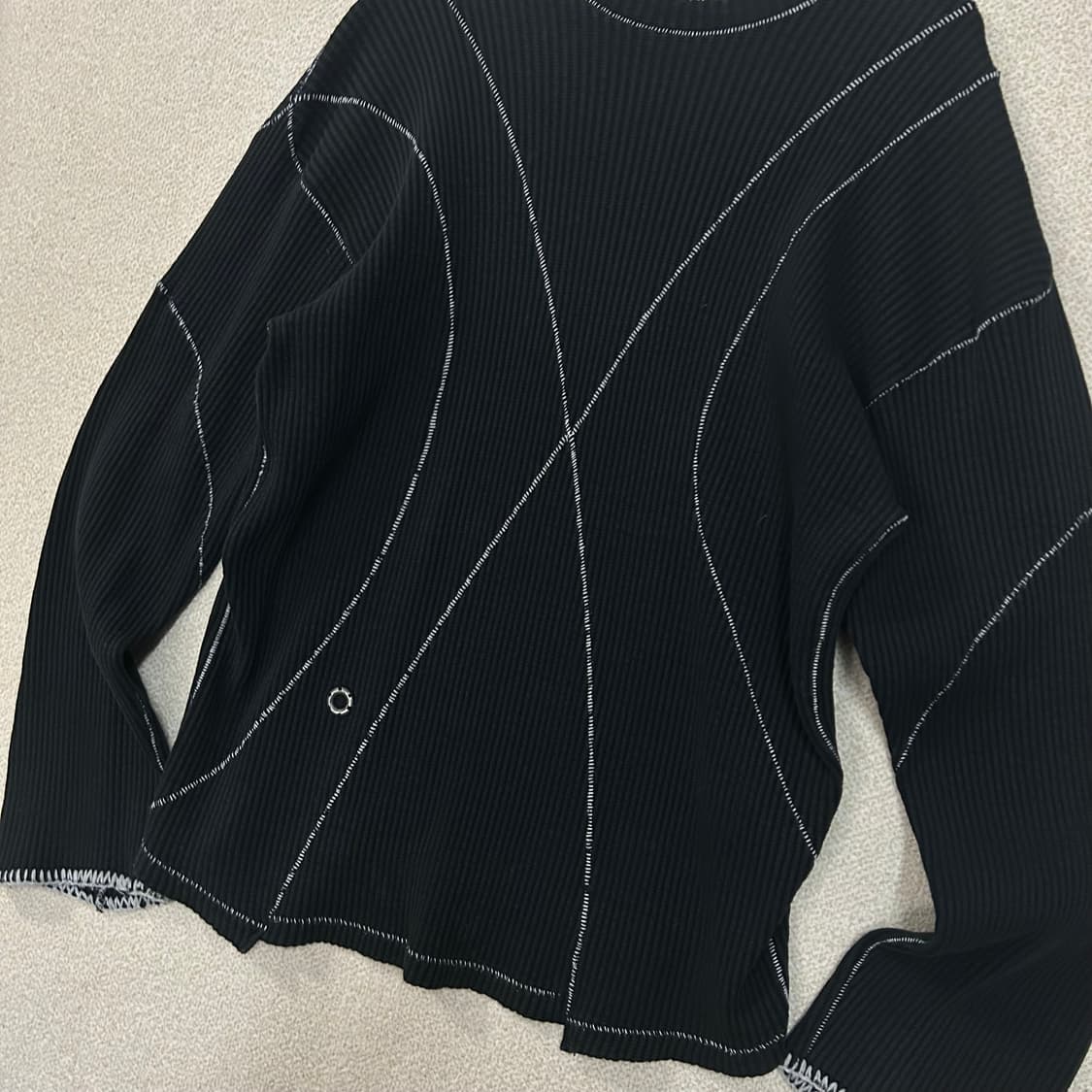 (XL) Cost per Kilo블랙 스티치 니트 상품이미지3