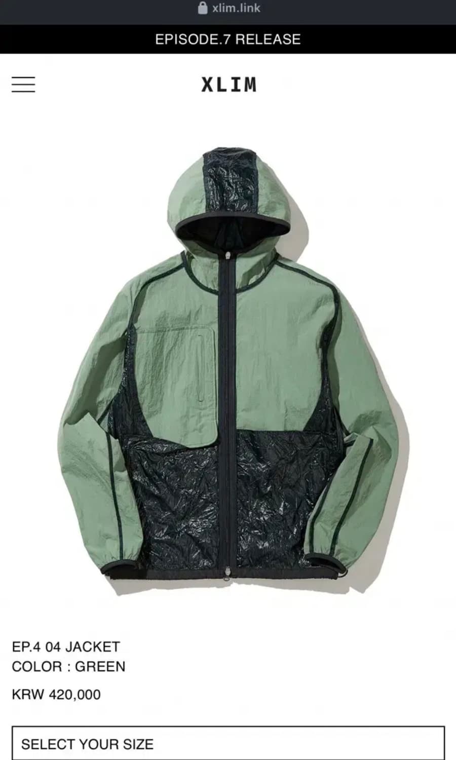 Xlim EP.4 04 JACKET GREEN (4) 상품이미지3