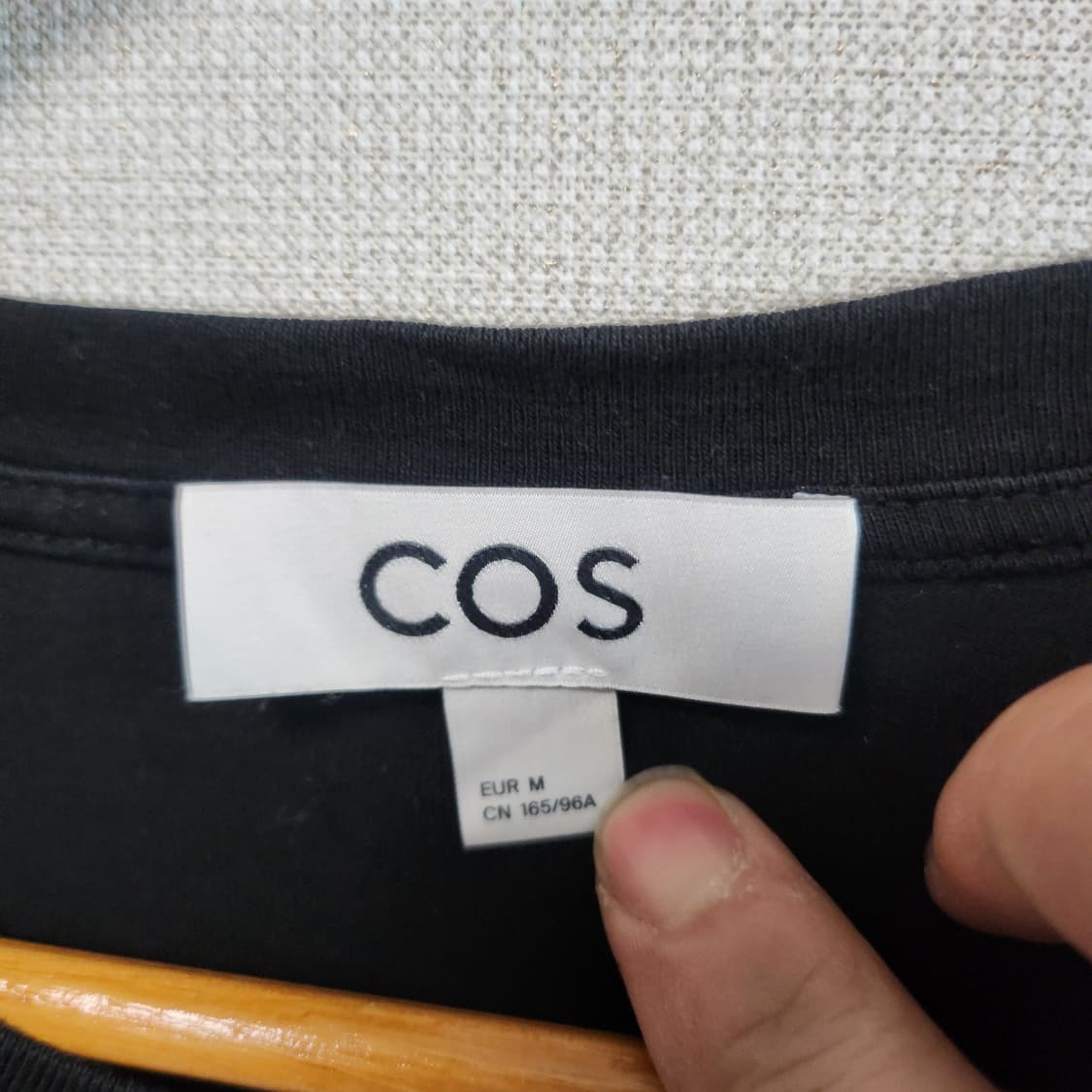 [M] COS 코스 블랙 반팔 티셔츠 상품이미지3