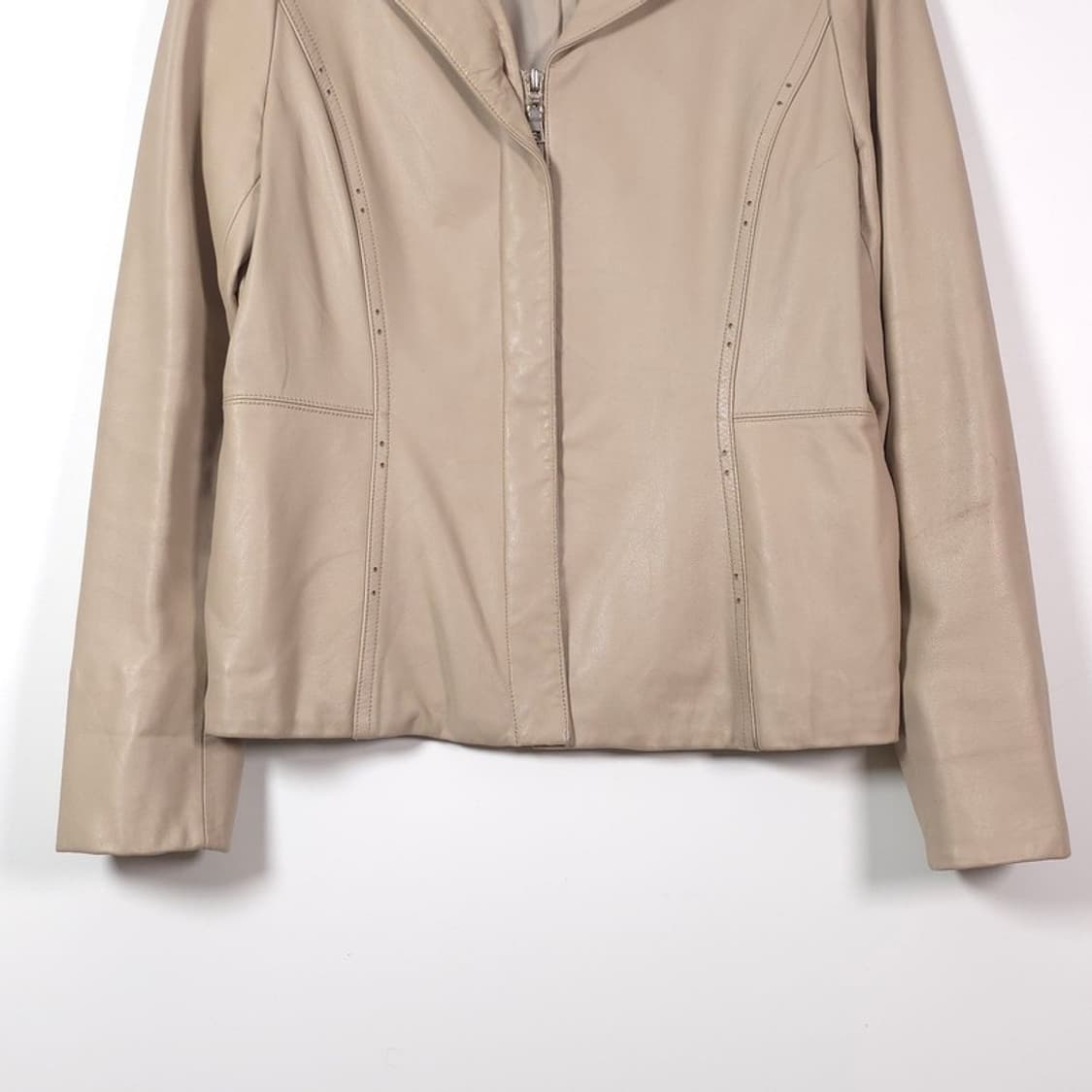 LYON 펀칭 디테일 천연 양가죽 자켓 40 상품이미지4