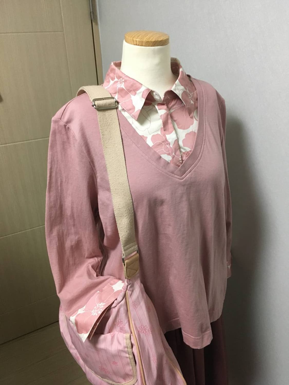 일본빈티지 모리걸 코디세트 아오이유우 하구미 핑크 상품이미지3