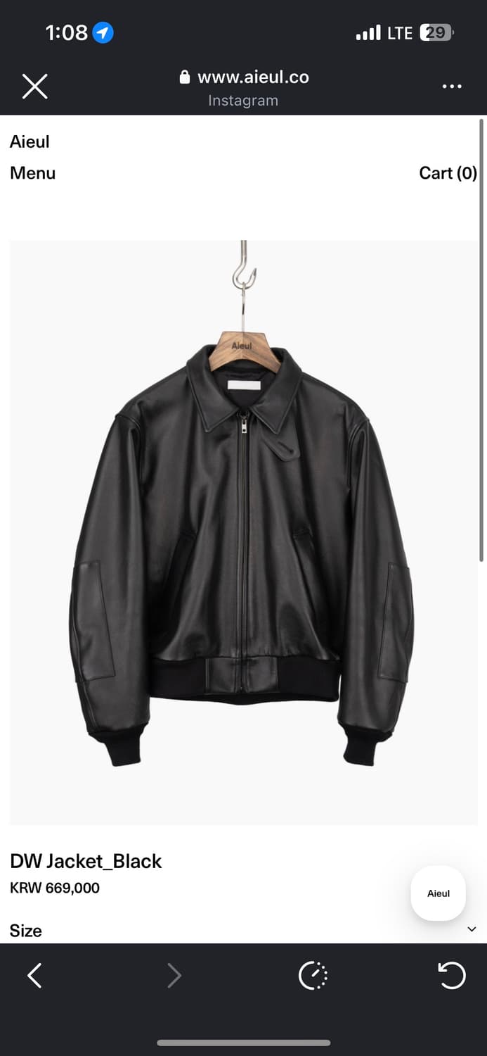 아이엘 레더자켓 50사이즈 구매합니다 상품이미지1