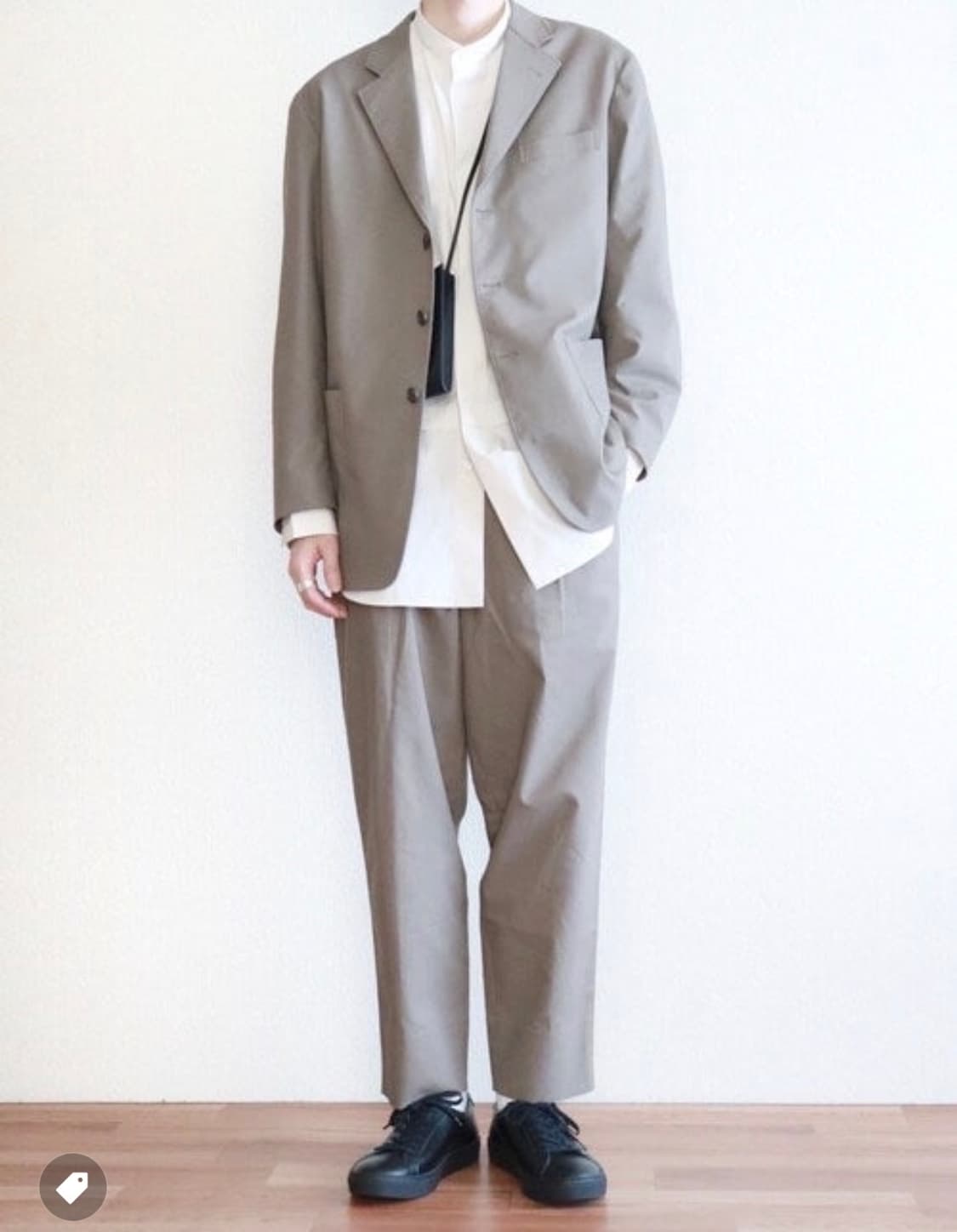 uniqlo U 릴렉스드 테일러드 카키 셋업 L,76 상품이미지4