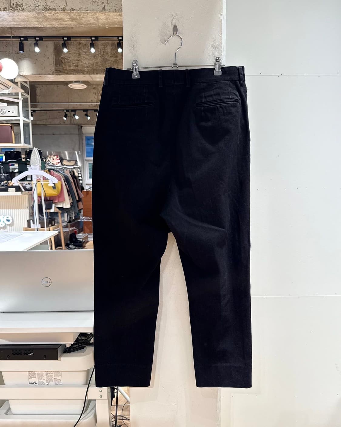 니트 블랙 핀턱 코튼 팬츠  상품이미지4