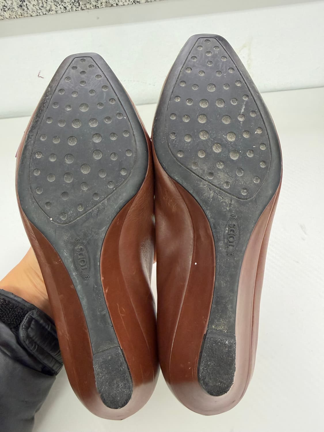정품) TODS 토즈 브라운 플랫 슈즈 37 상품이미지10