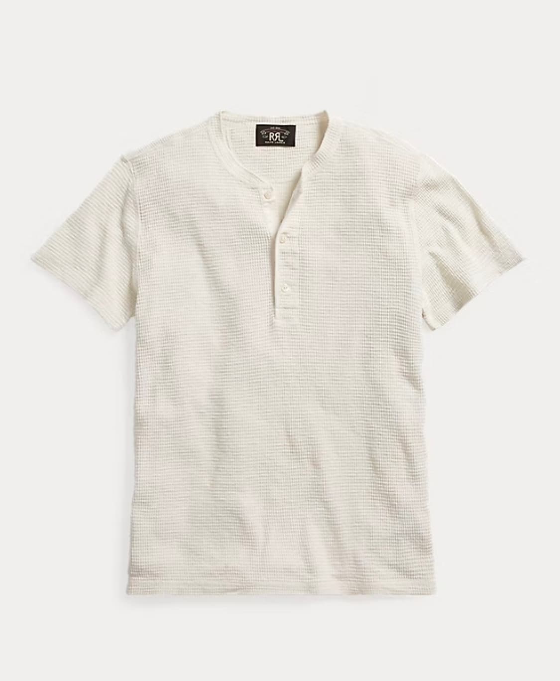 RRL 와플 니트 숏 슬리브 헨리 셔츠 상품이미지1