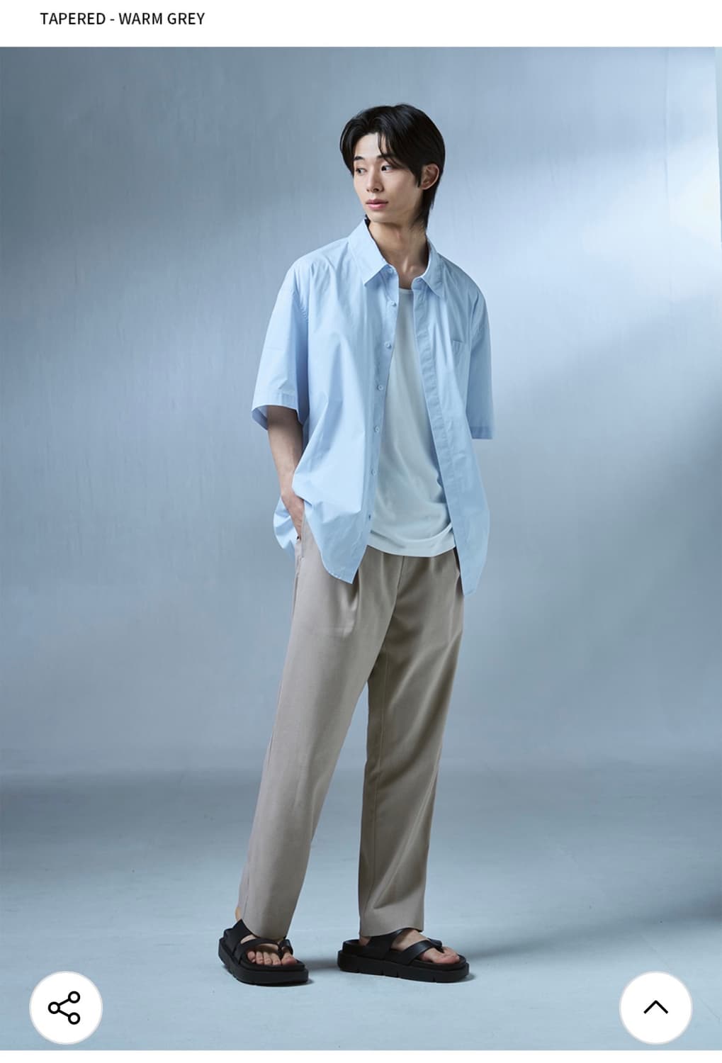 [새상품] 드로우핏×오정규 린넨 와이드 밴딩 팬츠 (아이보리 M / 웜그 상품이미지3