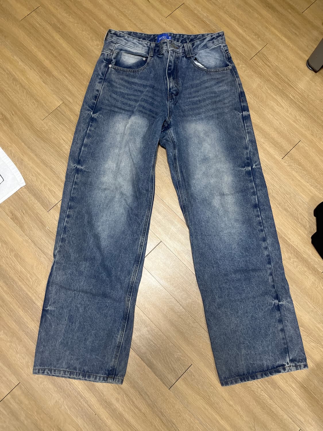 데케트 워싱 와이드 데님팬츠 상품이미지2