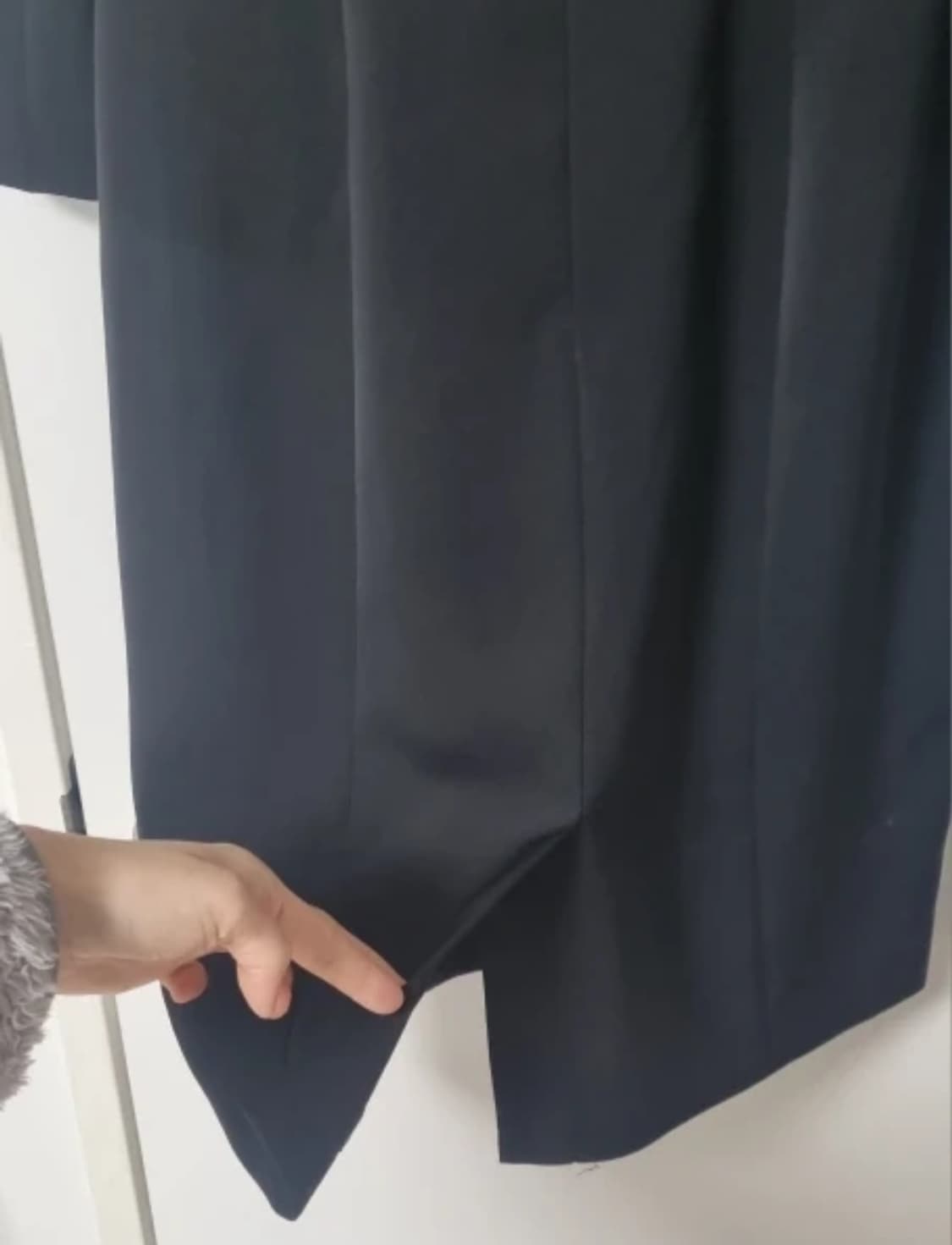 LYNN 린 블랙&베이지 배색 원피스 S (키작녀 정장 하객룩, 상견례룩 상품이미지6