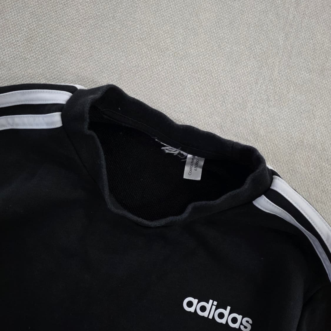 [실측] 아디다스 스펠로고 삼선 맨투맨 0220J 상품이미지2