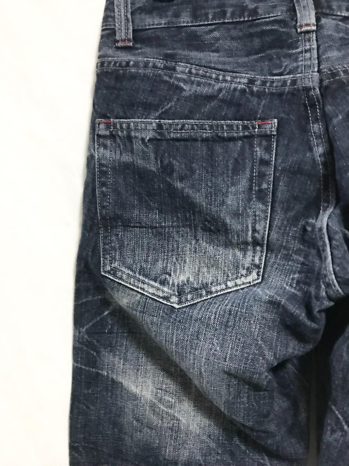 빈티지 펑크 성조기 레터링 로우라이즈 데님 팬츠 상품이미지5