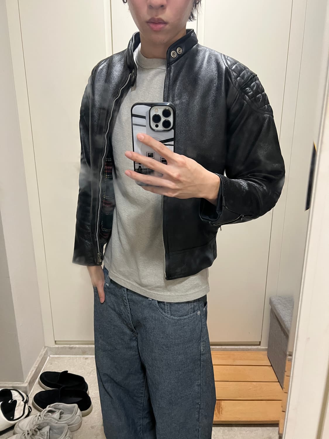 genuite leahter 라이더자켓 레더자켓 상품이미지5