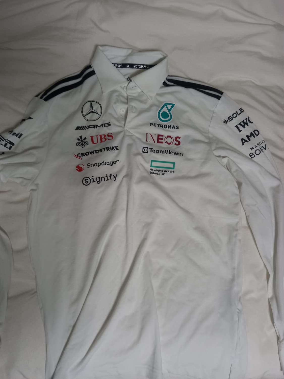 f1 메르세데스 폴로 긴팔 티셔츠 굿즈 남녀공용 아예새상품 상품이미지1