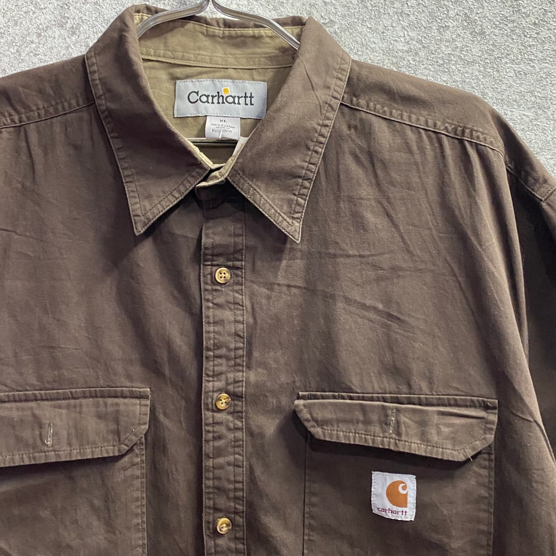 칼하트 투포켓 브라운 반팔 셔츠 B4418 상품이미지3
