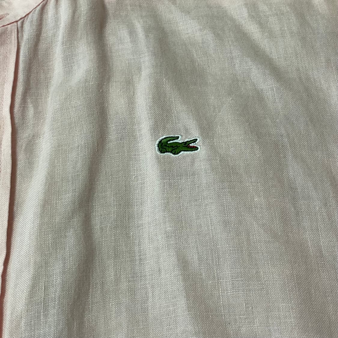 라코스테 파스텔 핑크 린넨 셔츠 상품이미지2