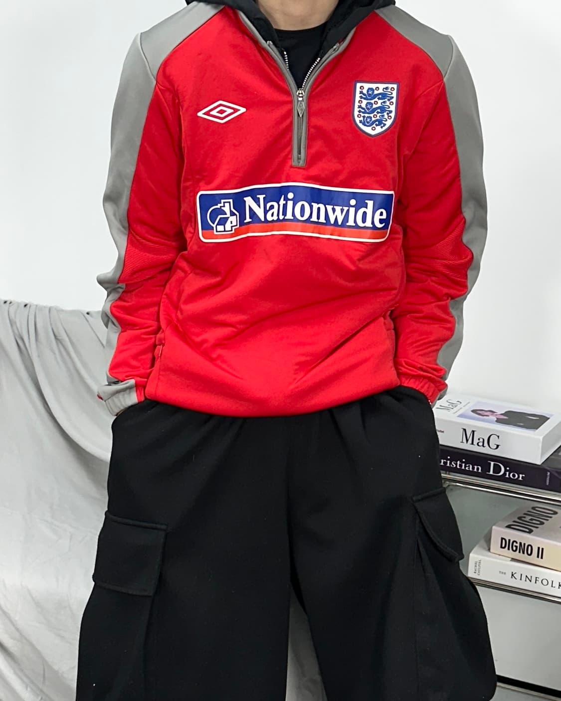 엄브로 09-10 잉글랜드 국대 풀오버 드릴탑 M 상품이미지1