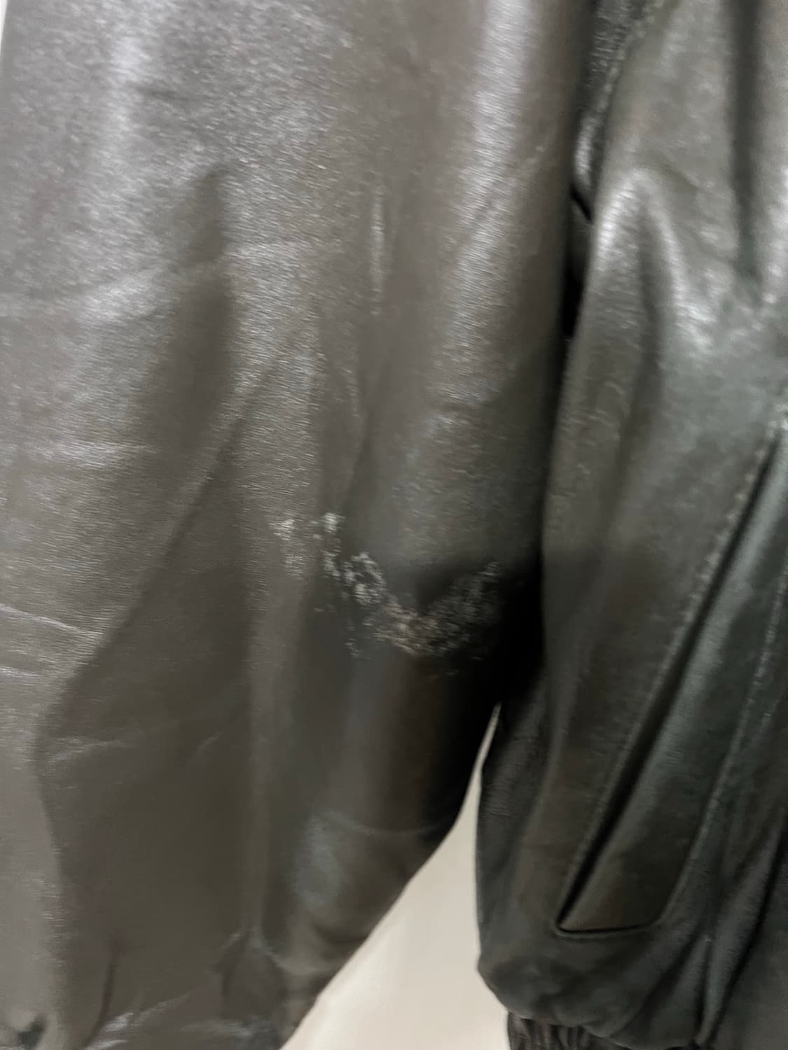 양가죽 블루종 짙은 올리브색 상품이미지3