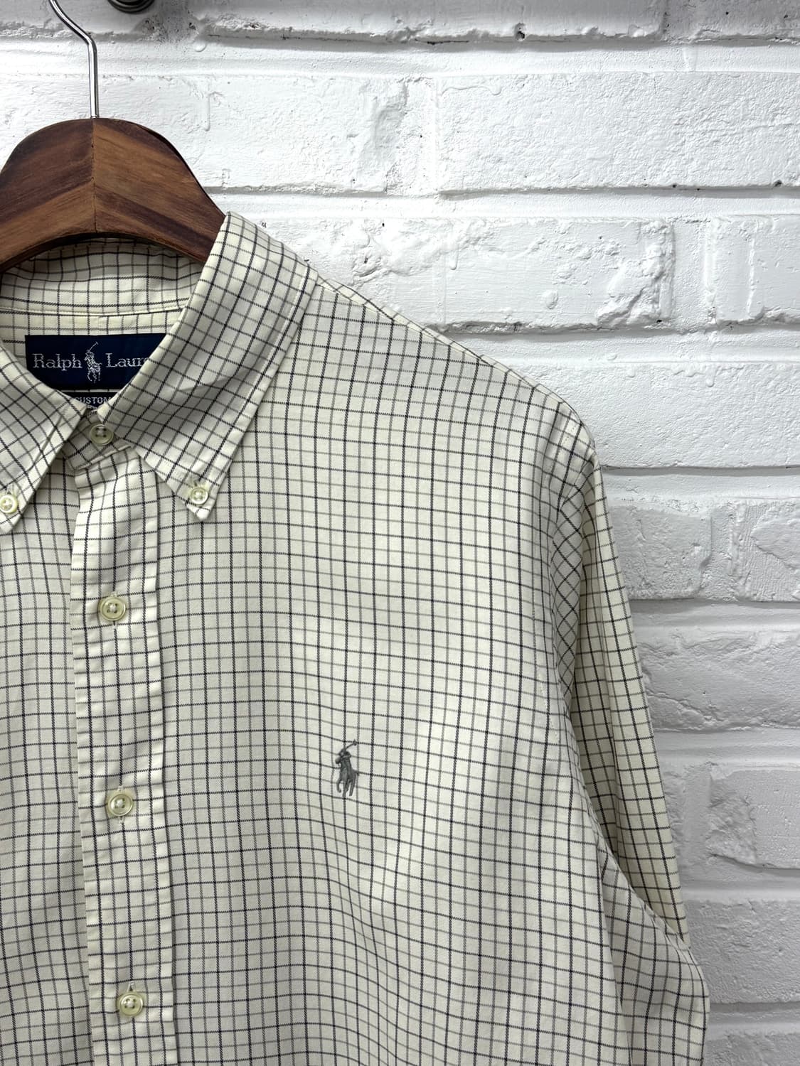 폴로 베이지 체크 셔츠 상품이미지4