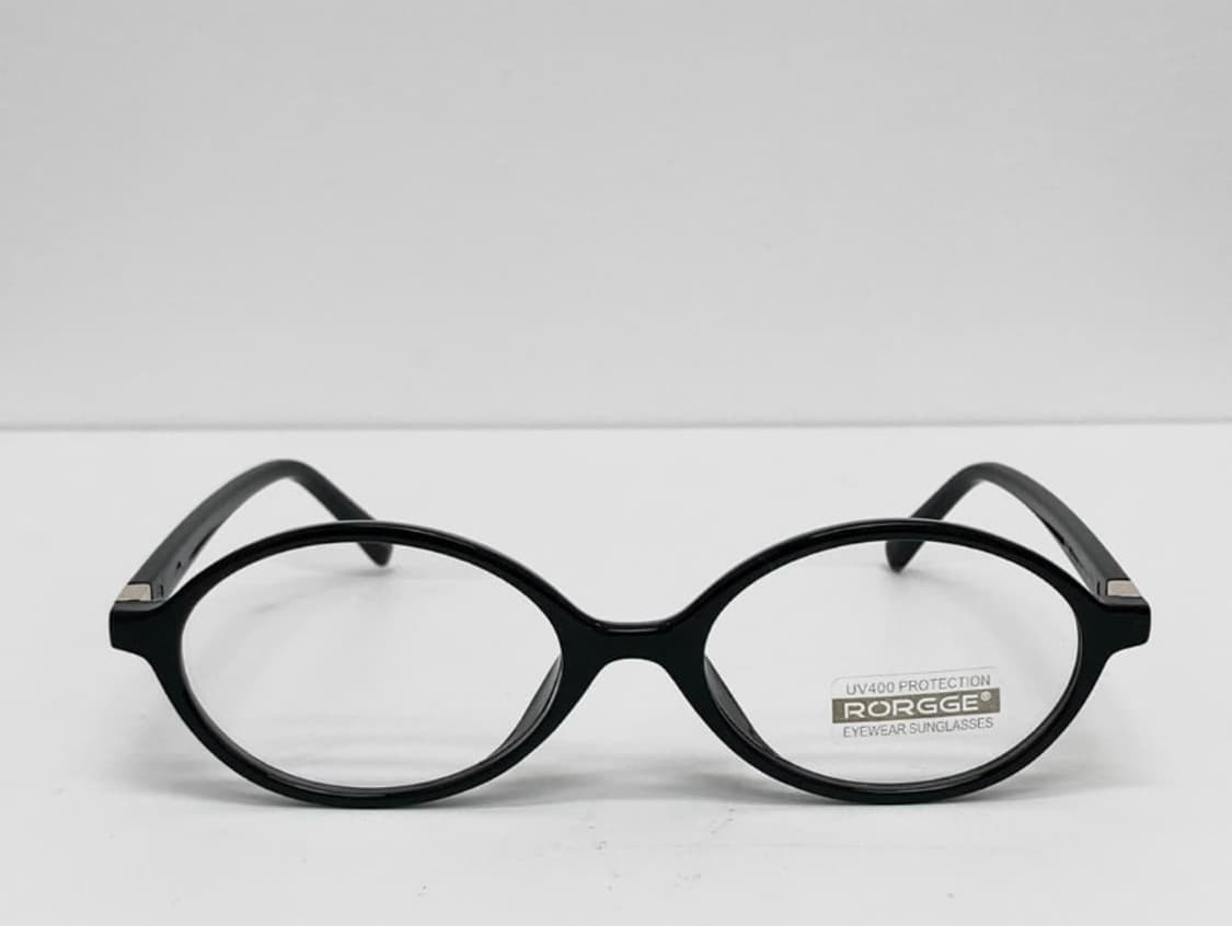 RORGGE®  블랙 라운드형 긱시크 뿔테 안경 상품이미지1