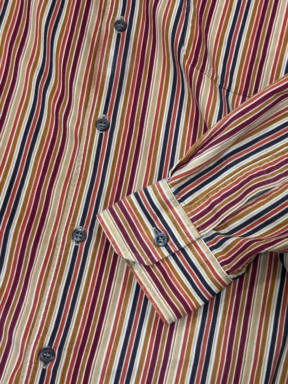 제냐스포츠 잔코듀로이 오버핏 스트라이프셔츠/L 상품이미지5