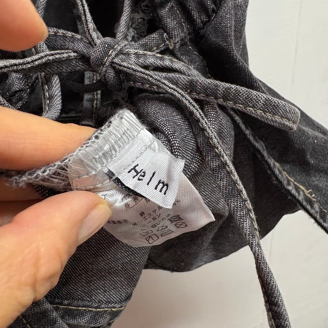 Helm 그레이 코튼 리본 베스트 M JPN 상품이미지4