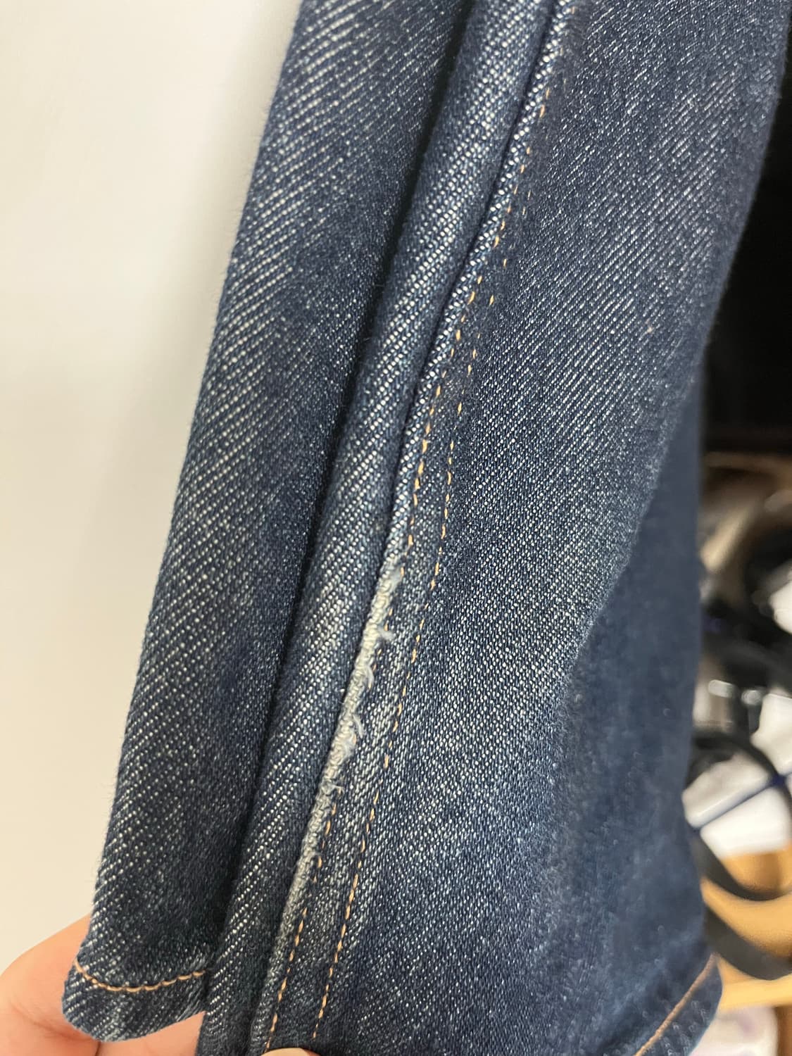 오라리 하드트위스트 와이드 인디고 데님 32 상품이미지4