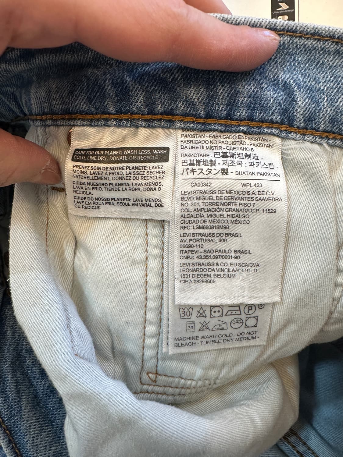 32) 리바이스 511 연청 슬림핏 일자 청바지 상품이미지6