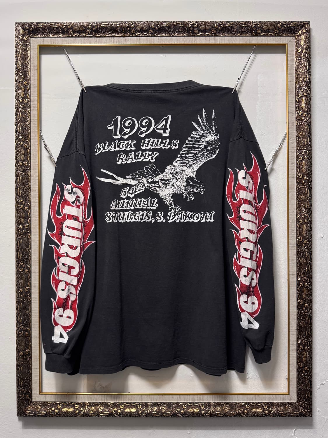 빈티지 90s STURGIS Biker Flame 롱슬리브 상품이미지2