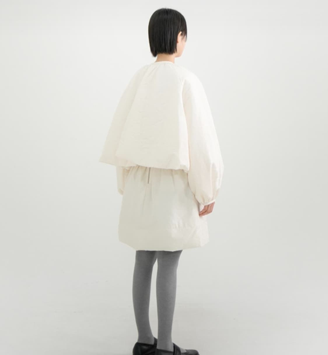 새상품) 유노이아 moss 패딩자켓 크림 M 상품이미지3