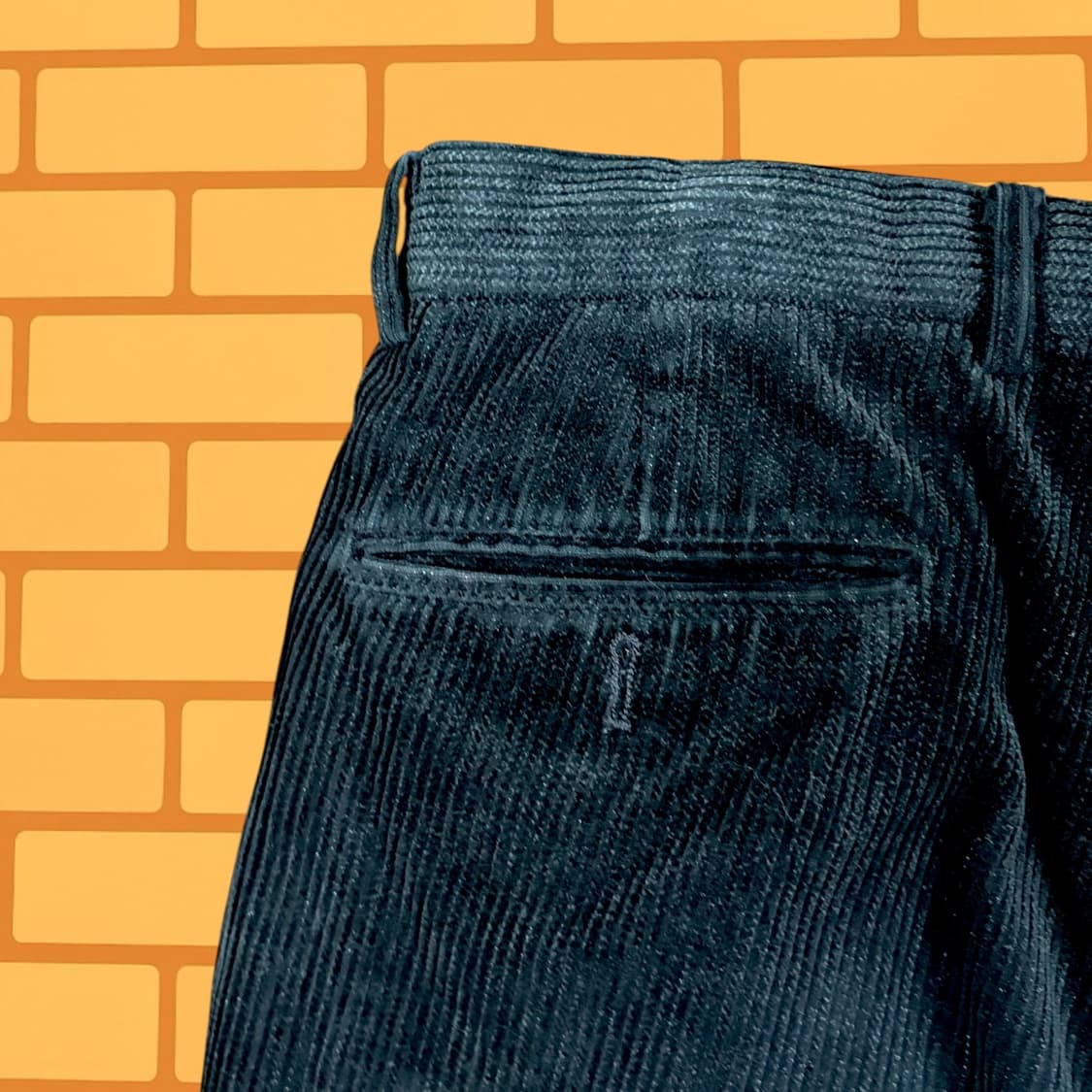 입생로랑 블랙 코듀로이 투턱 팬츠 (31.5) 상품이미지6