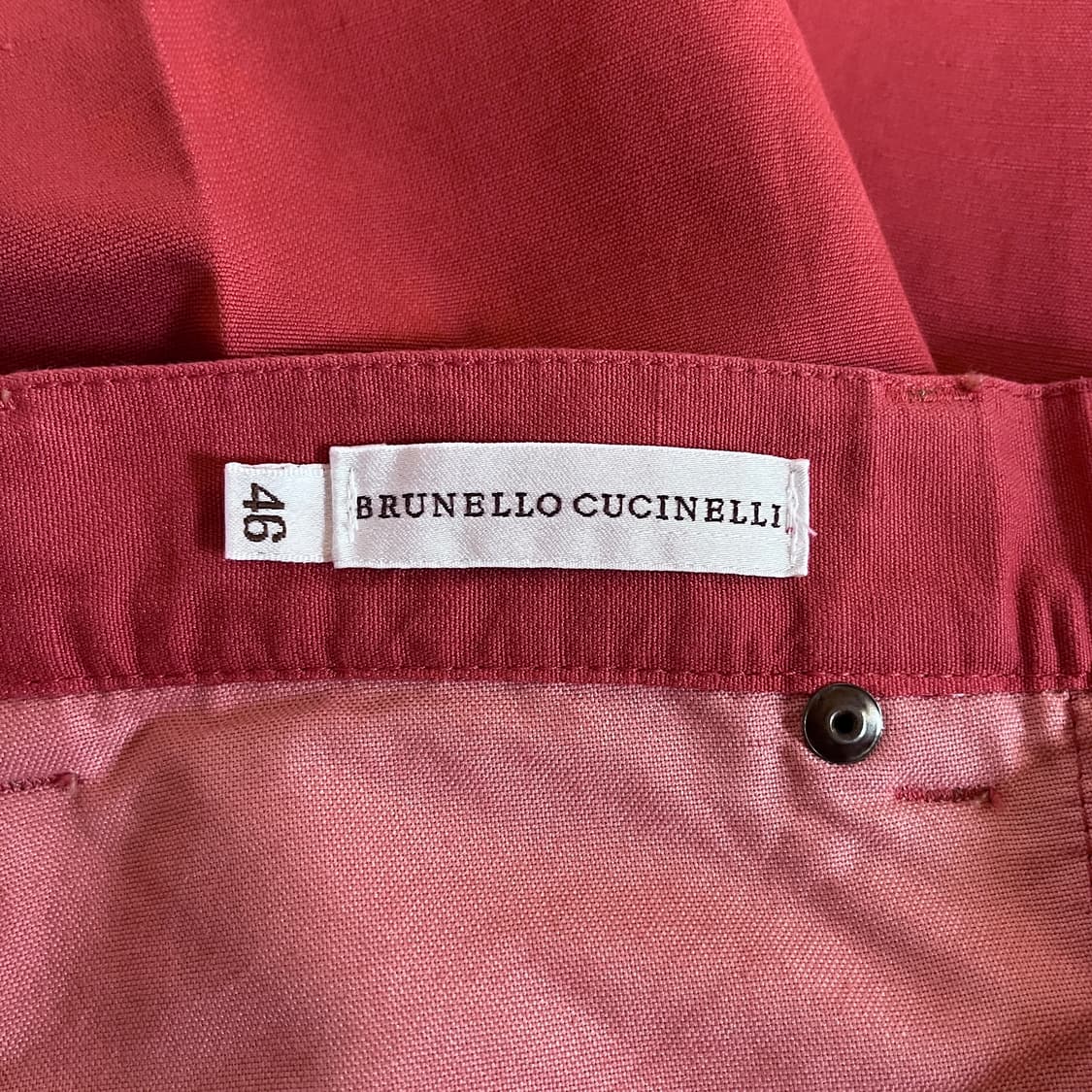 Brunello Cucinelli 코튼 린넨 혼방 팬츠 IT46/ 코랄 상품이미지3