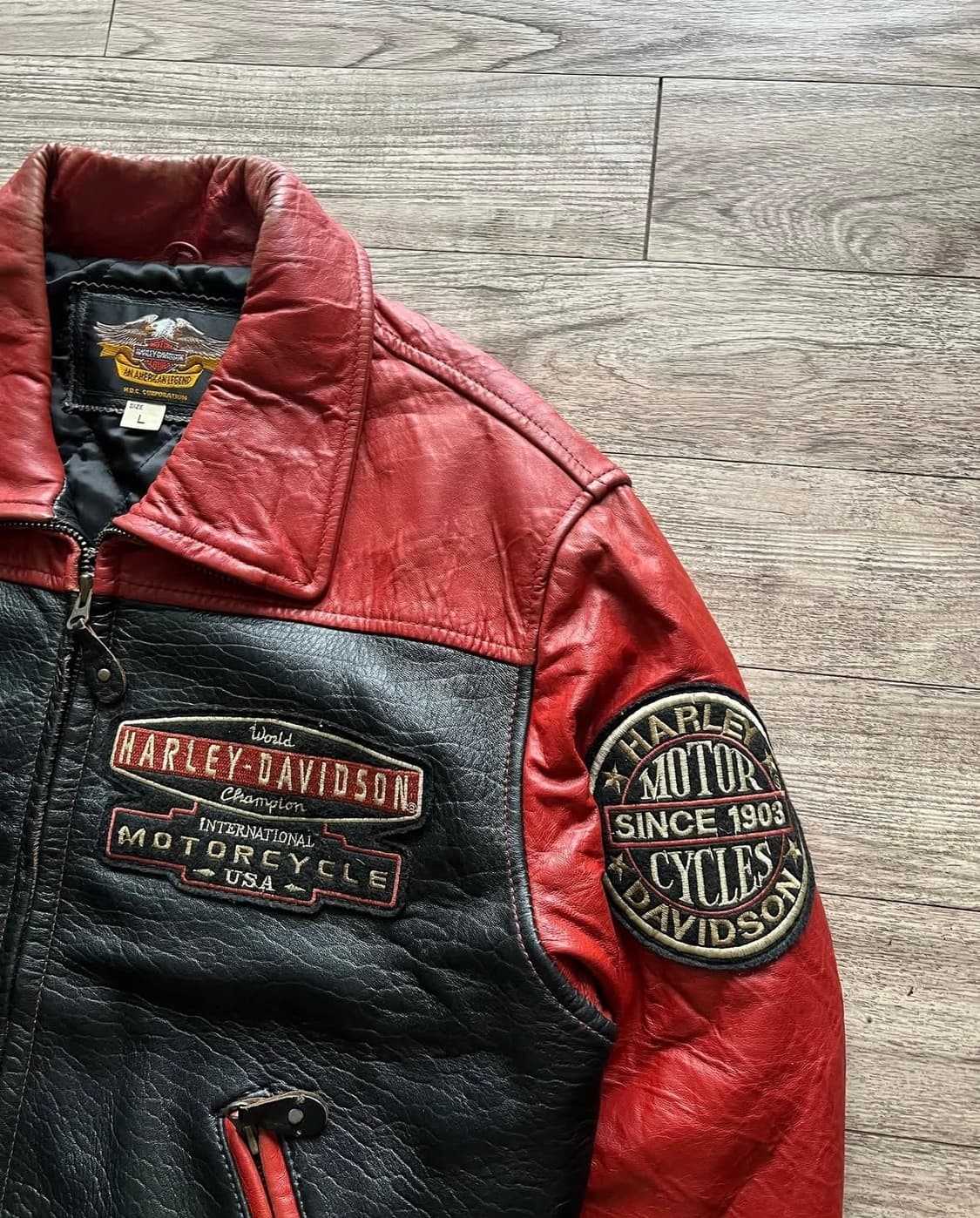90s Harley Davidson Leather Jacket 상품이미지5