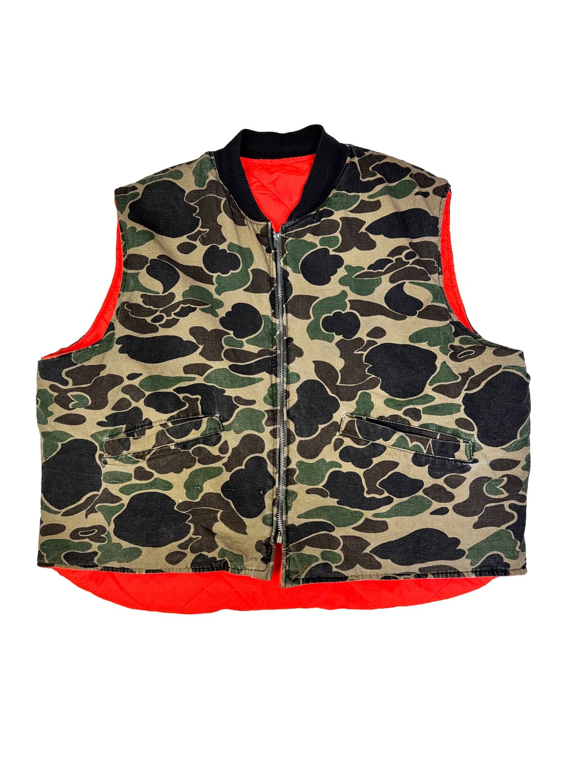 빈티지 덕카모 리버시블 패딩 베스트 OS 상품이미지1